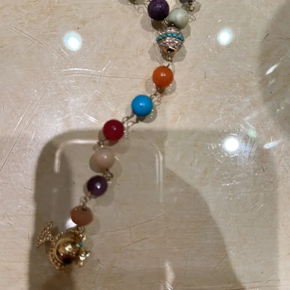 Sydney Evan Bread necklace with turquoise charms - Picture 3 of 4